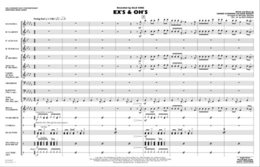 Ex's & Oh's Marching Band scores gallery preview page 2