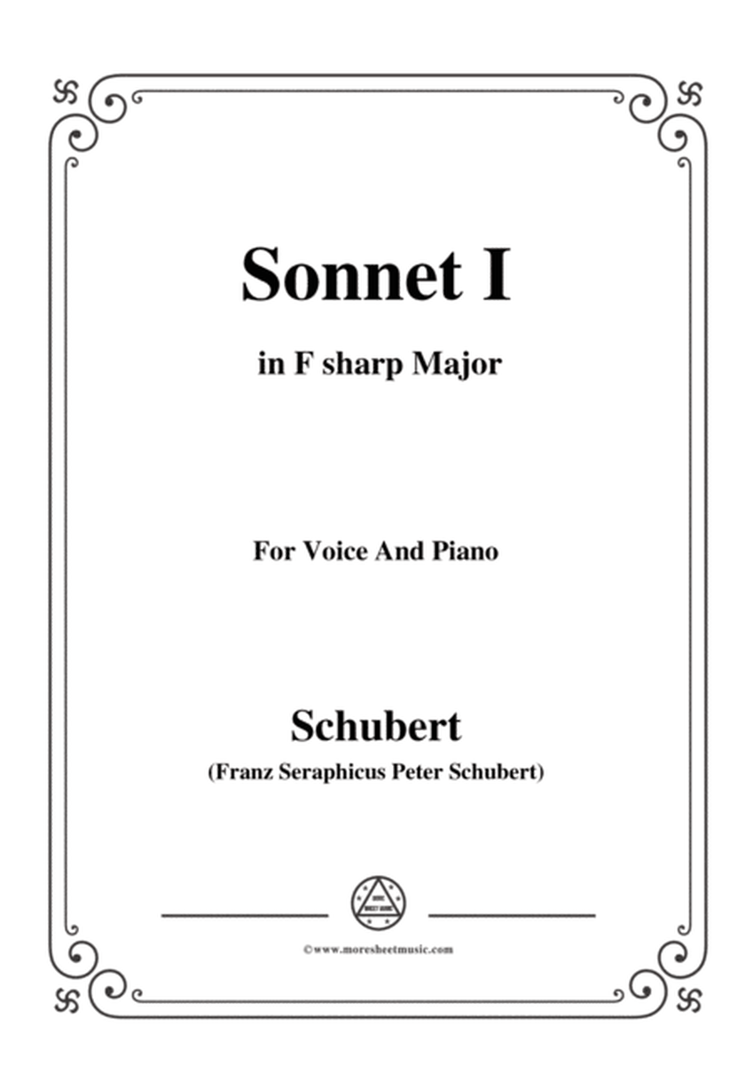 Schubert-Sonnet I in F sharp Major,for voice and piano image number null
