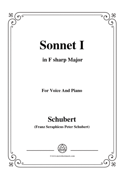 Schubert-Sonnet I in F sharp Major,for voice and piano image number null