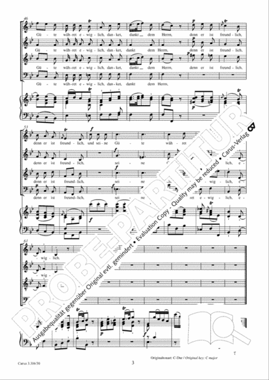 Danket dem Herrn 4-Part scores gallery preview page 4