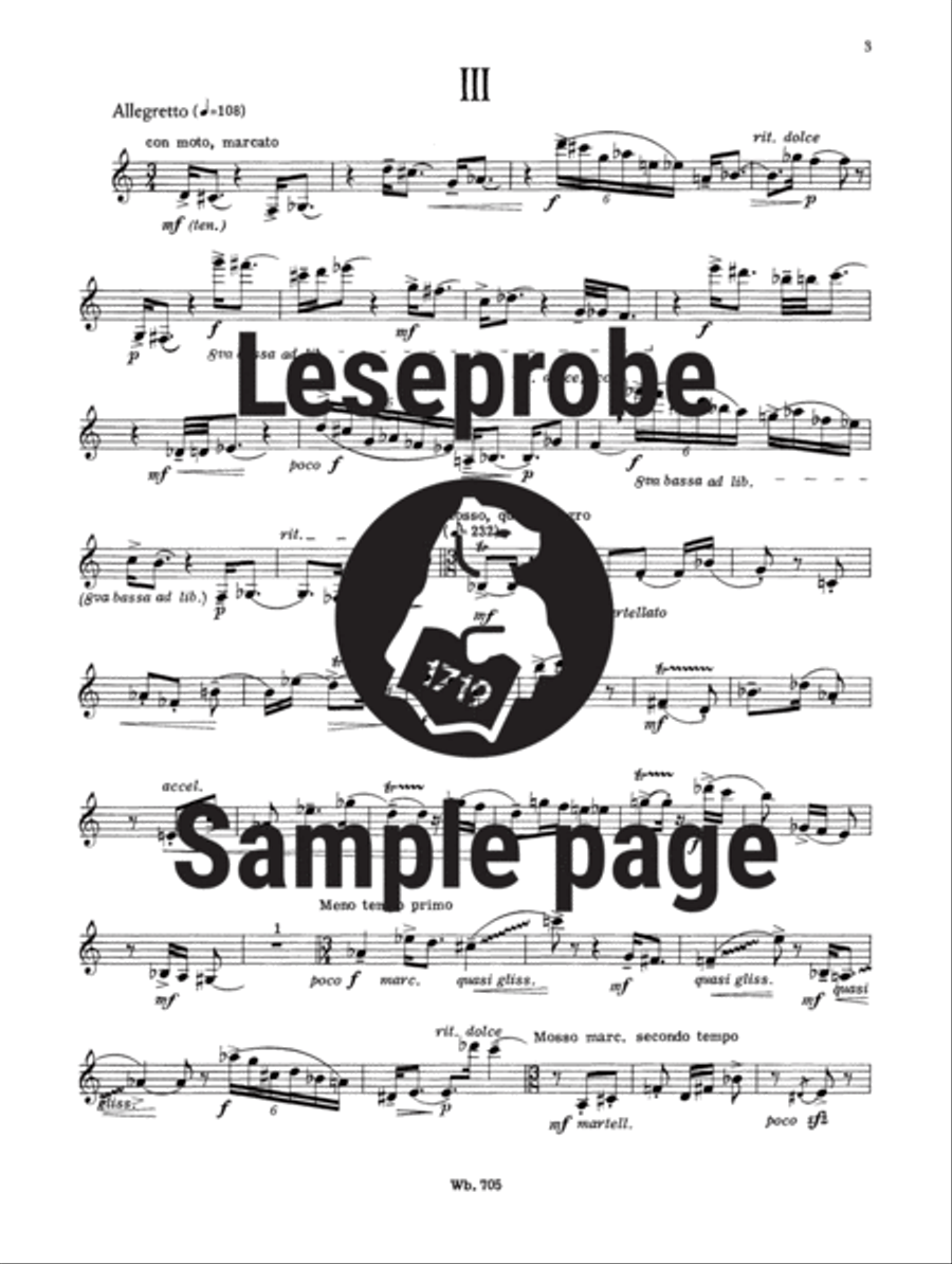 6 Bagatelles Clarinet Solo scores gallery preview page 4