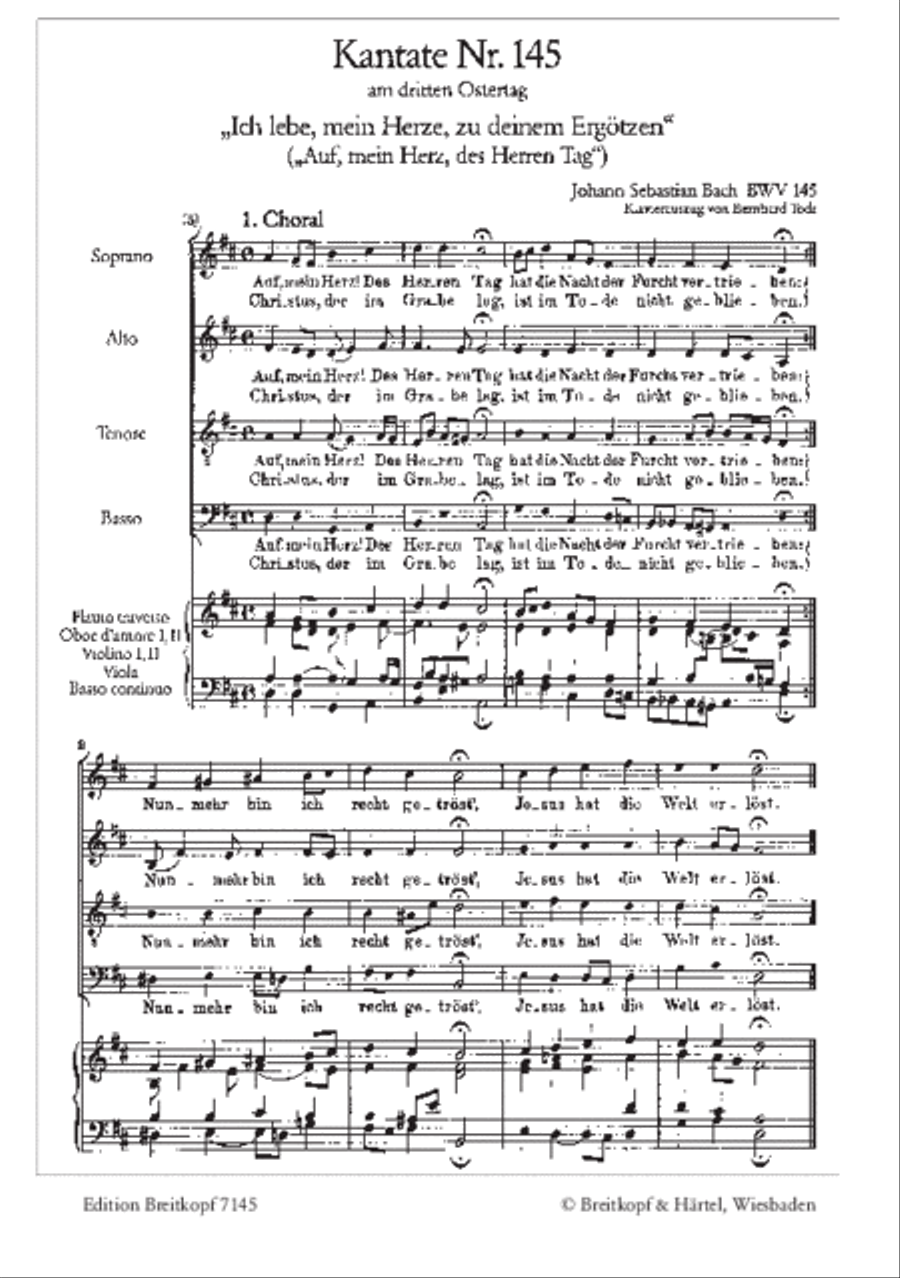 Cantata BWV 205 “Zerreisset, zersprenget, zertruemmert die Gruft” 4-Part scores gallery preview page 2