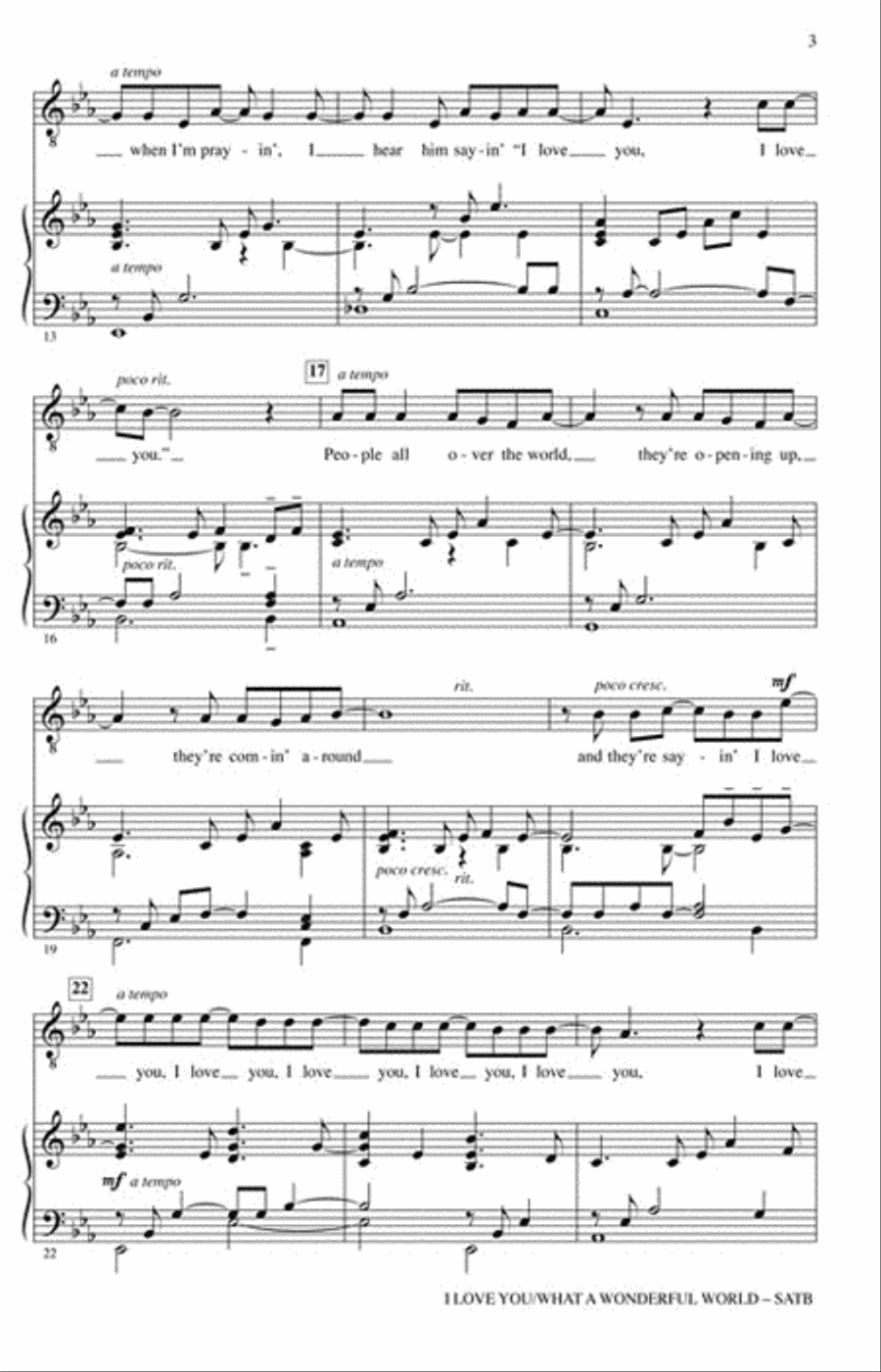 I Love You/What a Wonderful World Divisi scores gallery preview page 3