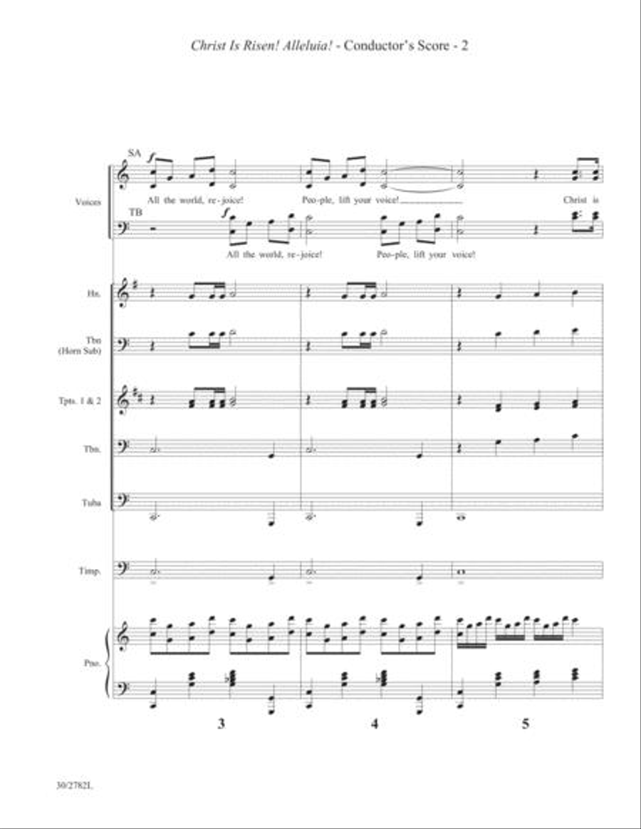 Christ Is Risen! Alleluia! - Brass and Timpani Score and Parts Choir scores gallery preview page 2