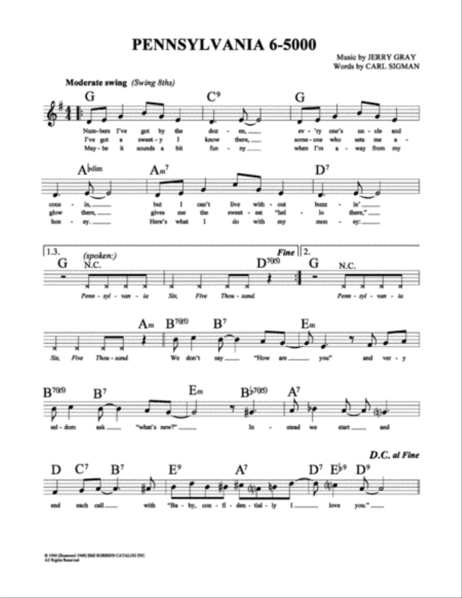 Pennsylvania 6-5000 Pennsylvania 6-5000 School and Community scores gallery preview page 1