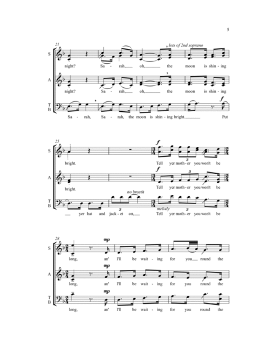 Sarah Sarah SSAATB scores gallery preview page 7