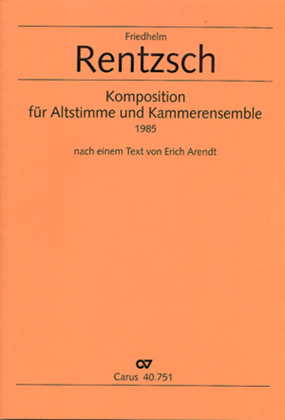 Composition for Alto and Chamber Ensemble (Komposition fur Altstimme und Kammerensemble)