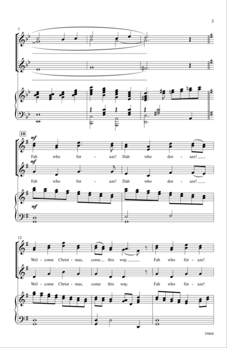 Welcome Christmas (from How the Grinch Stole Christmas) Choir scores gallery preview page 2