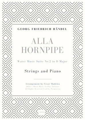 Alla Hornpipe by Handel - Strings and Piano (Full Score) - Score Only