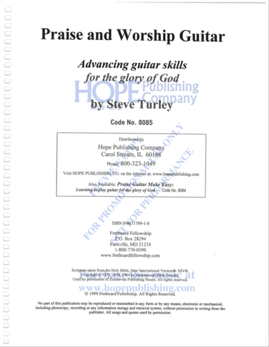 Praise and Worship Guitar with CD Guitar Solo scores gallery preview page 4