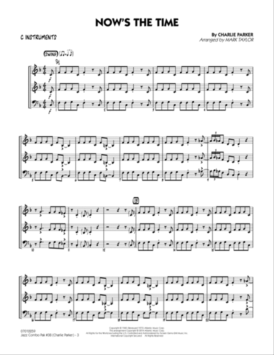 Jazz Combo Pak #38 (Charlie Parker) - C Instruments Jazz Ensemble scores gallery preview page 3