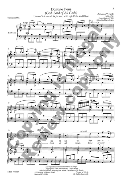 Domine Deus God, Lord of All Gods (Choral Score) image number null