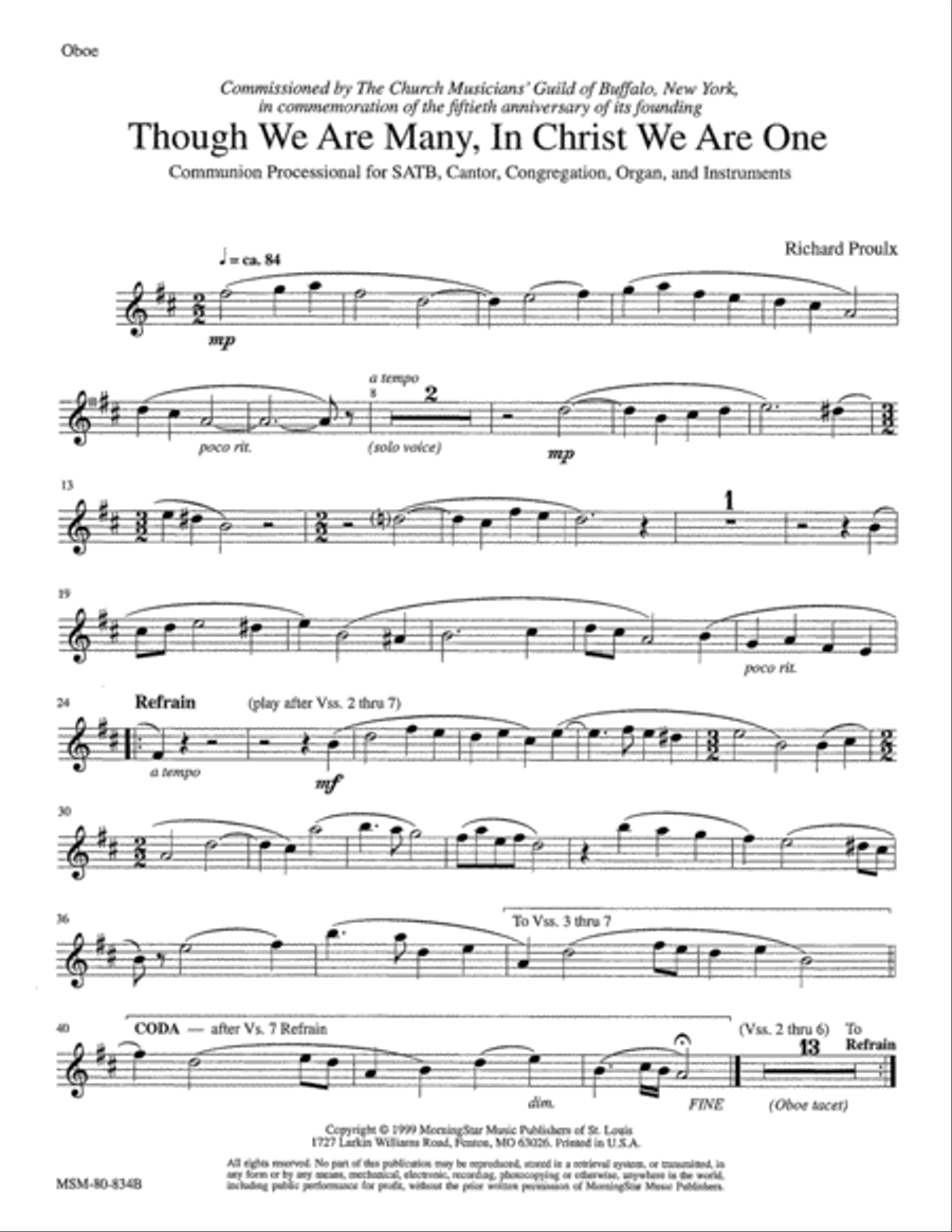 Though We Are Many, In Christ We Are One Choir scores gallery preview page 2