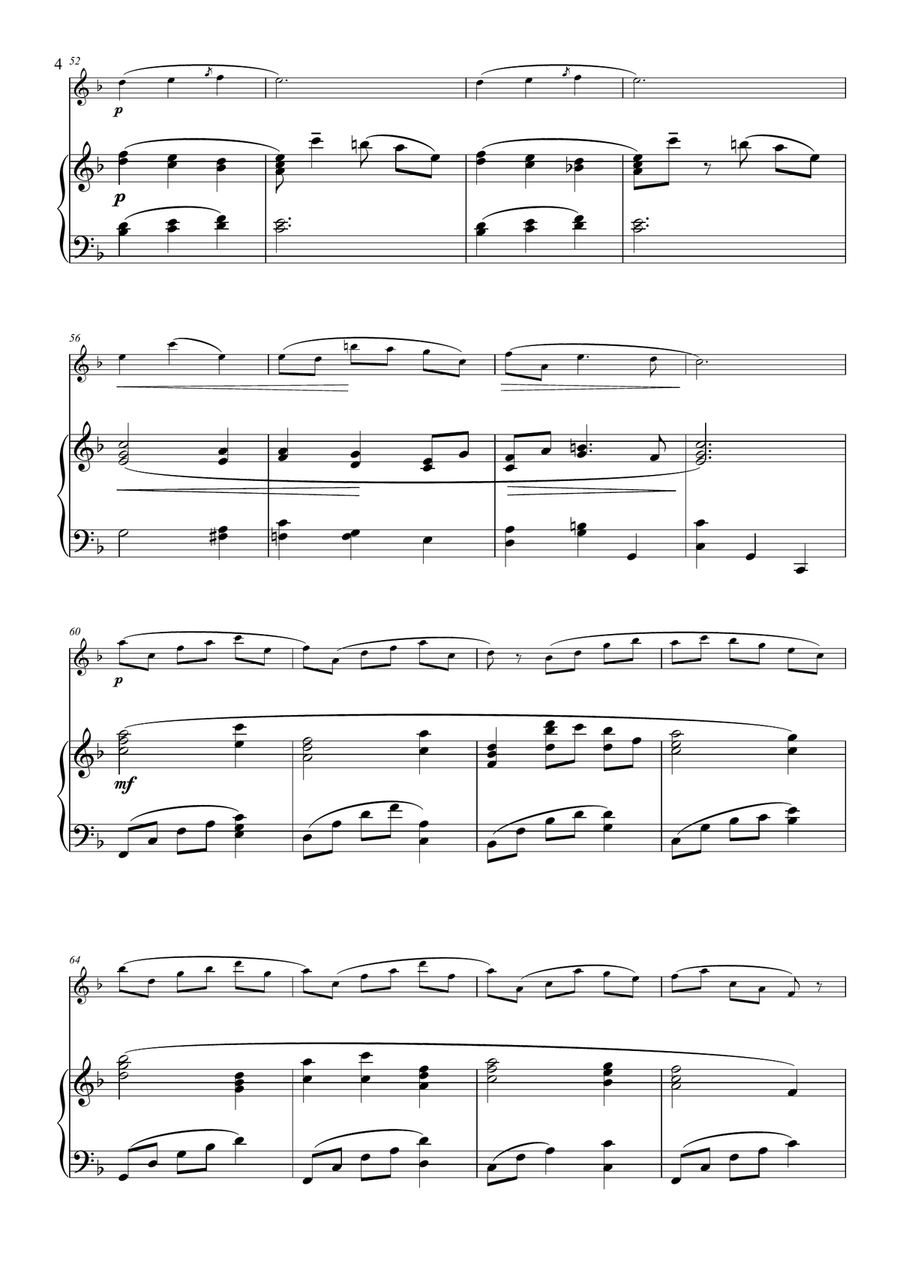 Intermezzo from Cavalleria Rusticana- Flute and Piano Flute Solo scores gallery preview page 5