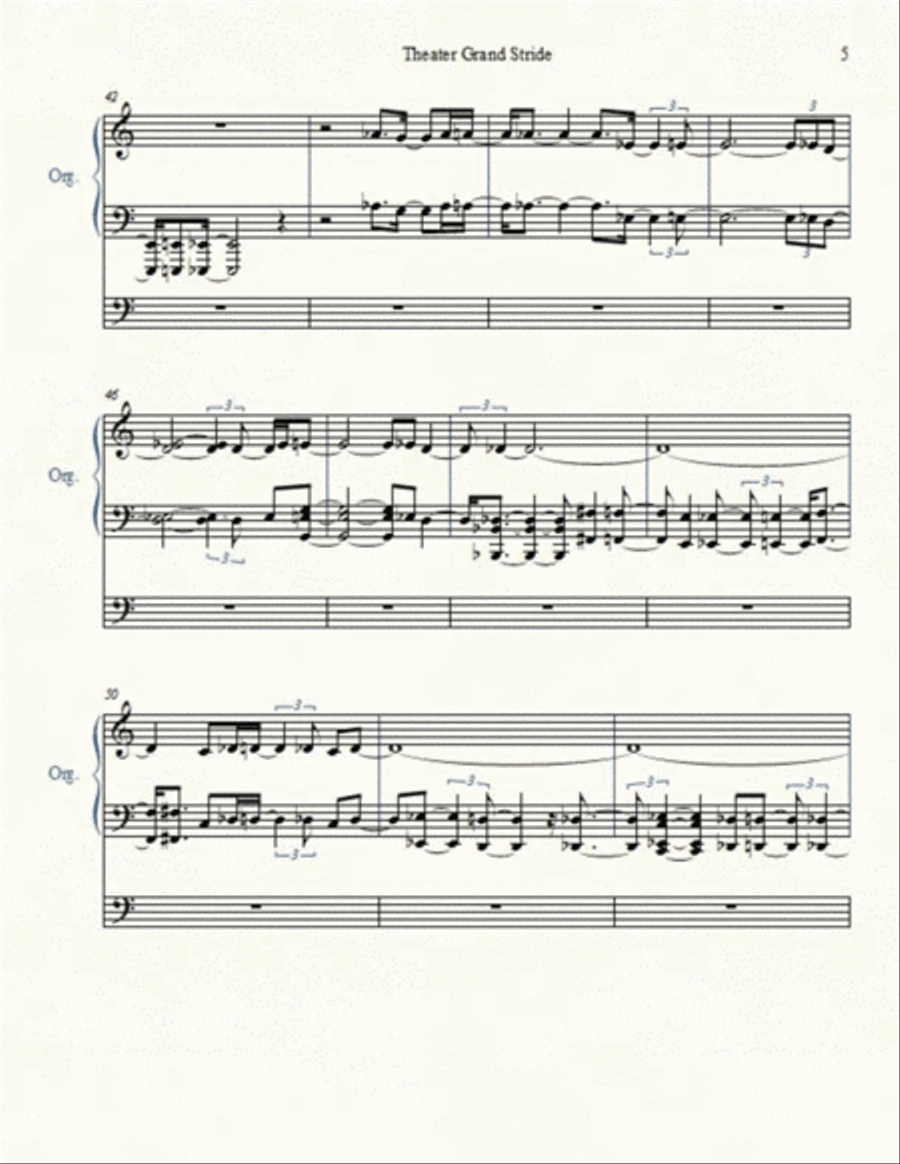 Theater Grand Stride Theater Grand Stride Organ Solo scores gallery preview page 5
