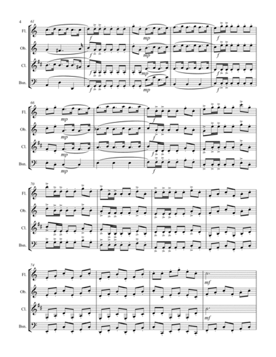 Handel – Music for the Royal Fireworks (for Woodwind Quartet) image number null