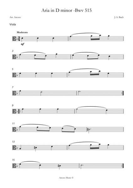 aria bwv 515 for viola and bassoon sheet music image number null