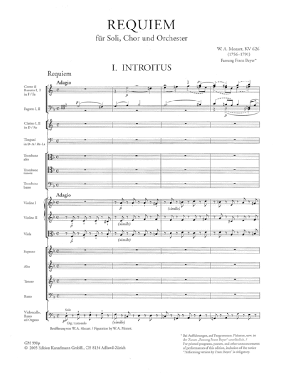 Requiem (Revised edition from 2006) 4-Part scores gallery preview page 2
