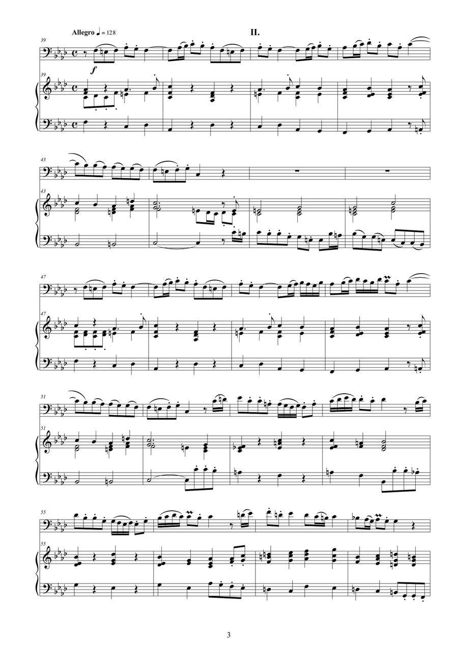 Telemann - Bassoon Sonata in F minor TWV 41f1 for Bassoon and Cembalo (or Piano) Bassoon scores gallery preview page 3