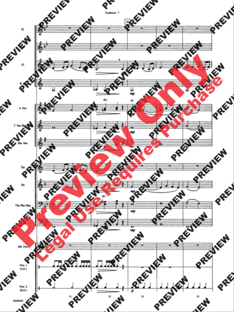 Then Come the Heroes Concert Band scores gallery preview page 9