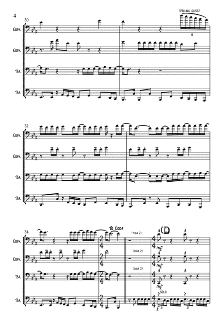 Despacito Brass Ensemble scores gallery preview page 4