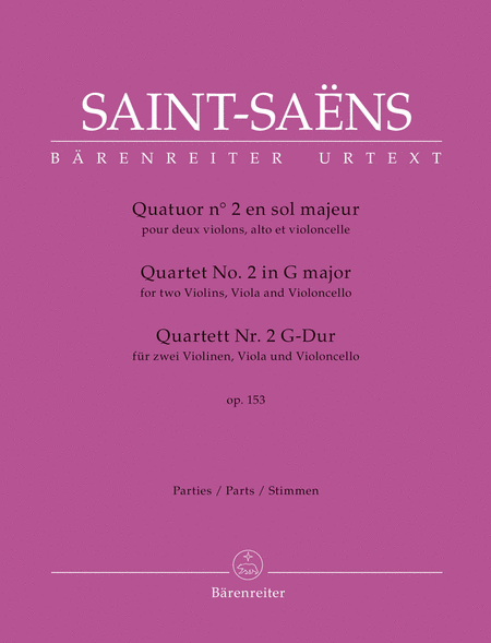 Quartett for zwei Violinen, Viola und Violoncello Nr. 2 G-Dur, op. 153