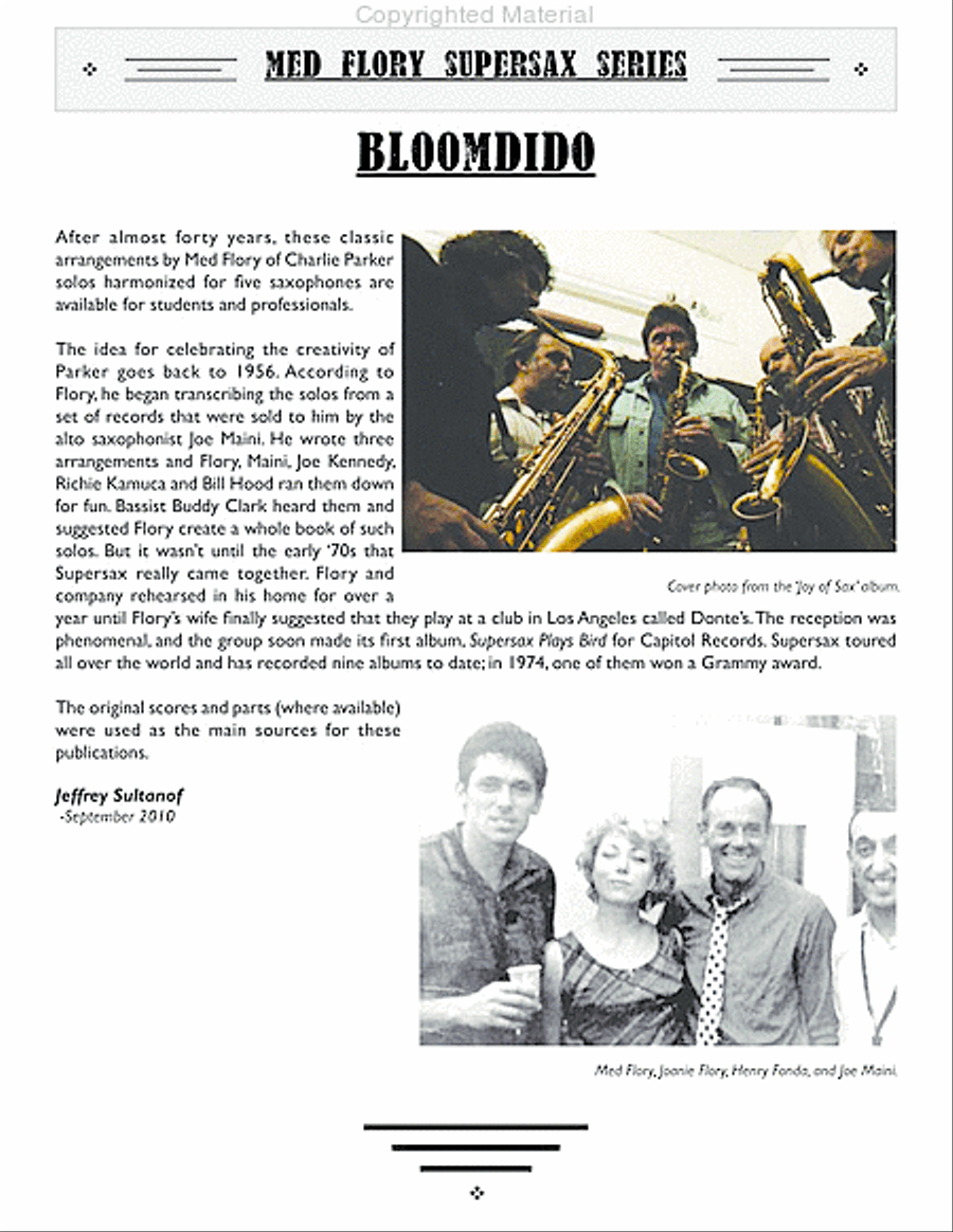 Bloomdido Saxophone Quintet scores gallery preview page 3