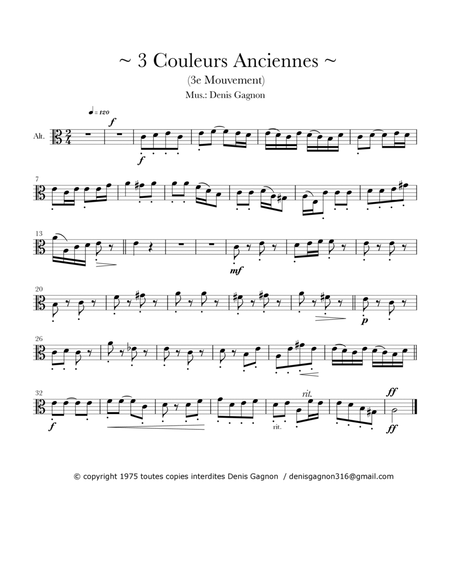 3 Couleurs anciennes / pour quatuor à cordes / (3e mouvement) image number null