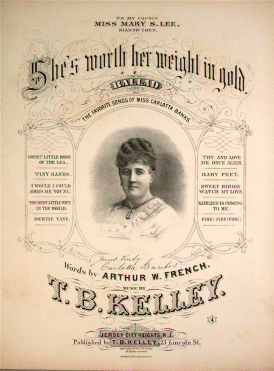 She's Worth Her Weight in Gold. Ballad Voice scores gallery preview page 1