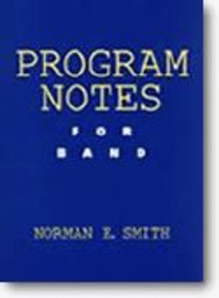 Book cover for Program Notes for Band