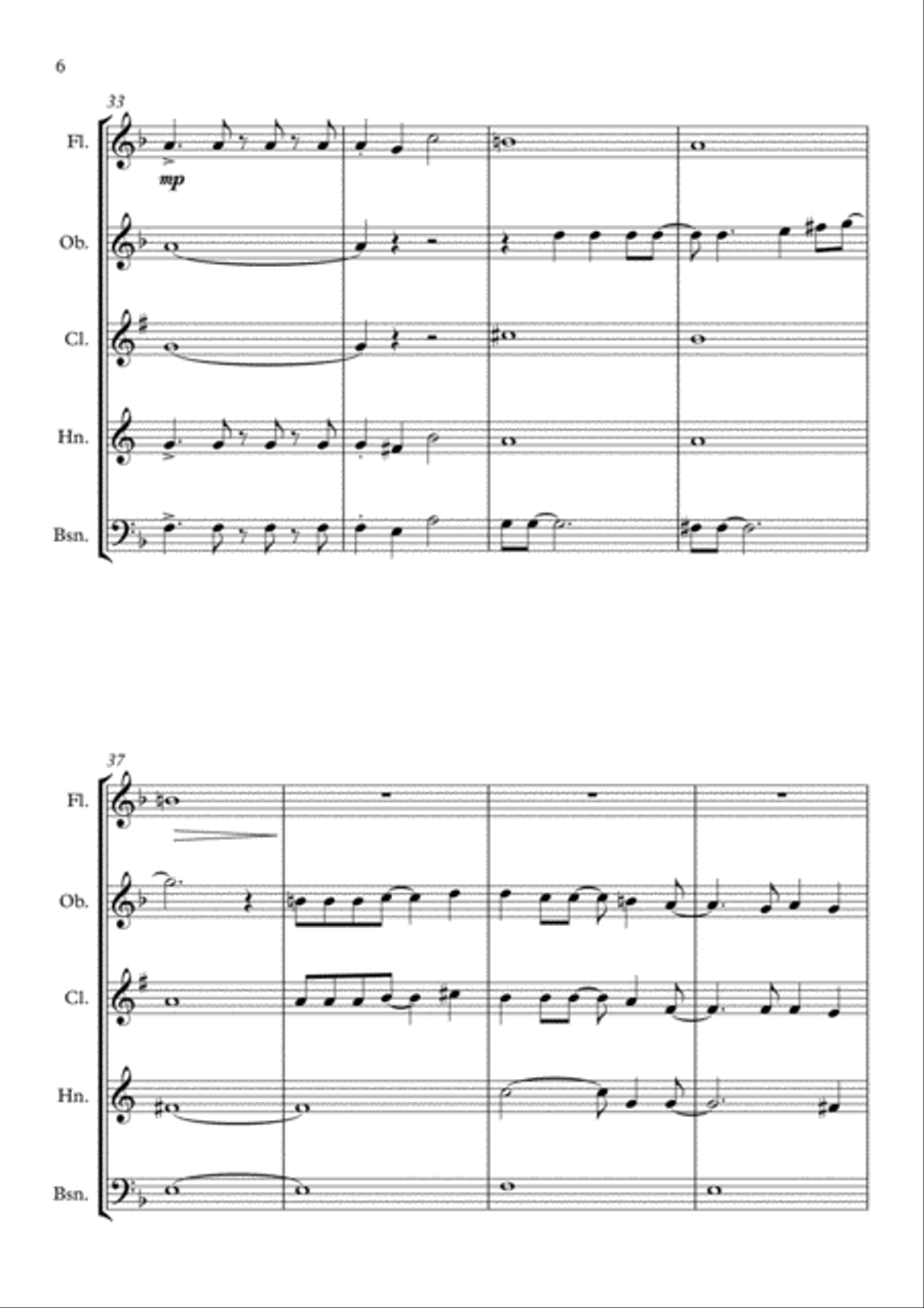 Africa Woodwind Quintet scores gallery preview page 6