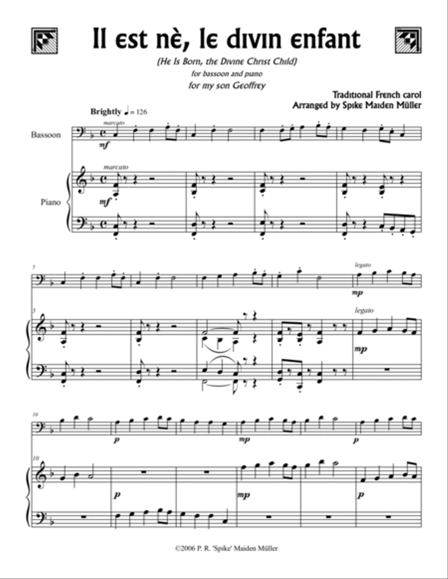 He Is Born, the Divine Christ Child (Il est nè, le divin enfant) Small Ensemble scores gallery preview page 2