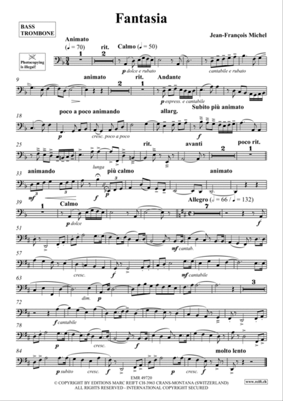 Fantasia Trombone scores gallery preview page 2