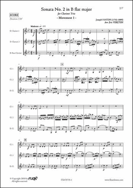 Sonata No. 2 In Bb Major - Mvt 1