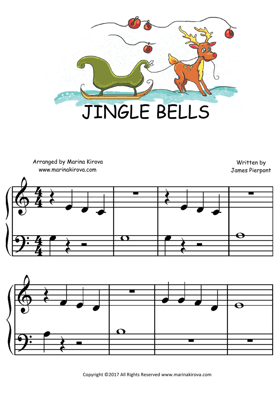 JINGLE BELLS BIG NOTES EASY VERSION Easy Piano scores gallery preview page 2