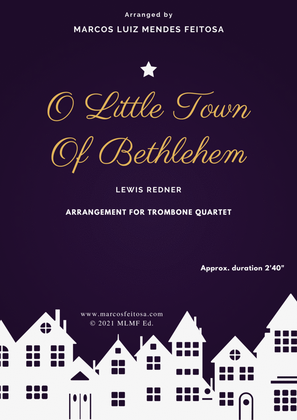 Book cover for O Little Town of Bethlehem - Trombone Quartet