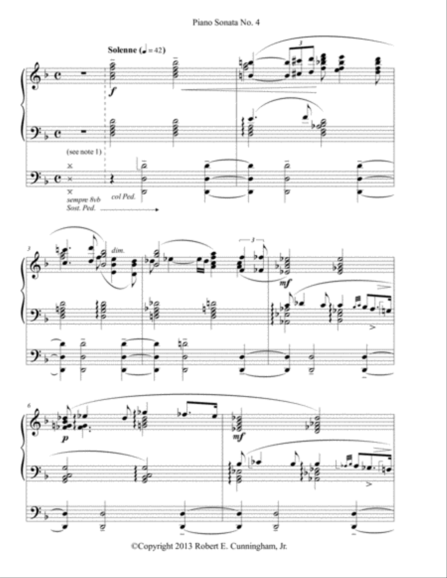 Piano Sonata No. 4 Piano Solo scores gallery preview page 2