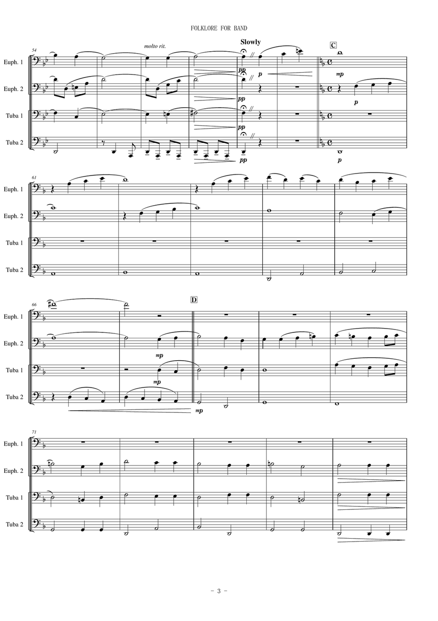 Folklore For Band Brass Ensemble scores gallery preview page 3