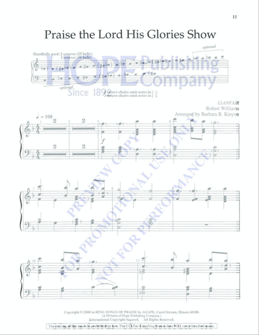 Ring Songs of Praise Ring Songs of Praise 3-Octaves scores gallery preview page 11
