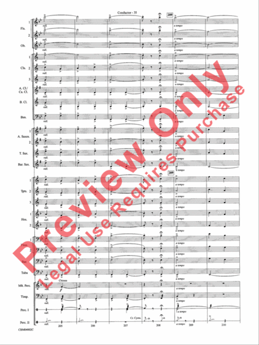 The Dam Busters Concert March Concert Band scores gallery preview page 38