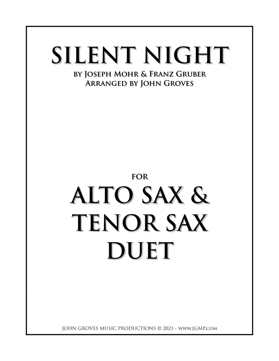 Silent Night - Alto Sax & Tenor Sax Duet image number null