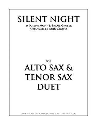 Book cover for Silent Night - Alto Sax & Tenor Sax Duet