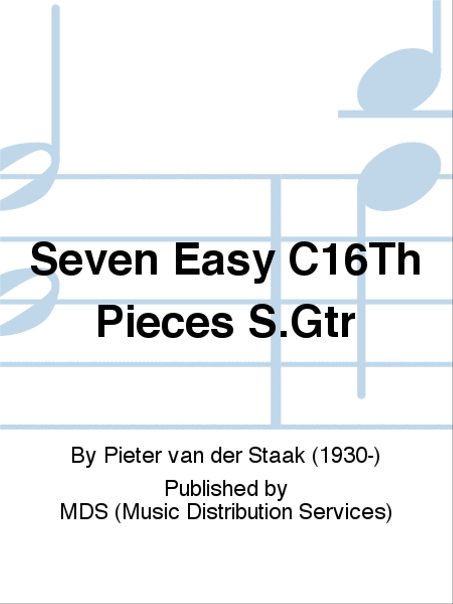 SEVEN EASY C16TH PIECES S.Gtr Guitar scores gallery preview page 1