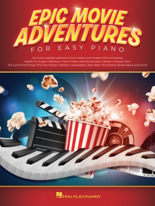Book cover for Epic Movie Adventures for Easy Piano