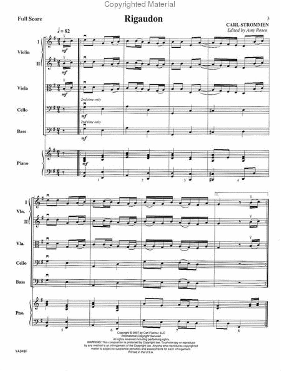 Rigaudon String Orchestra scores gallery preview page 2