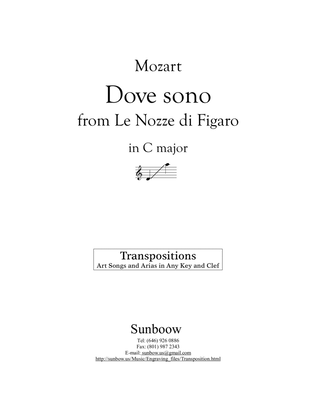Mozart: Dove sono (transposed to C Major)
