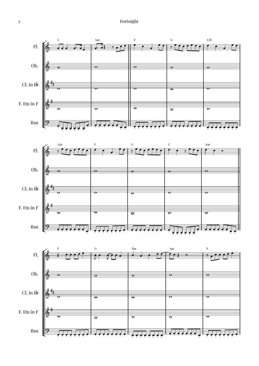 Fortnight Woodwind Quintet scores gallery preview page 2