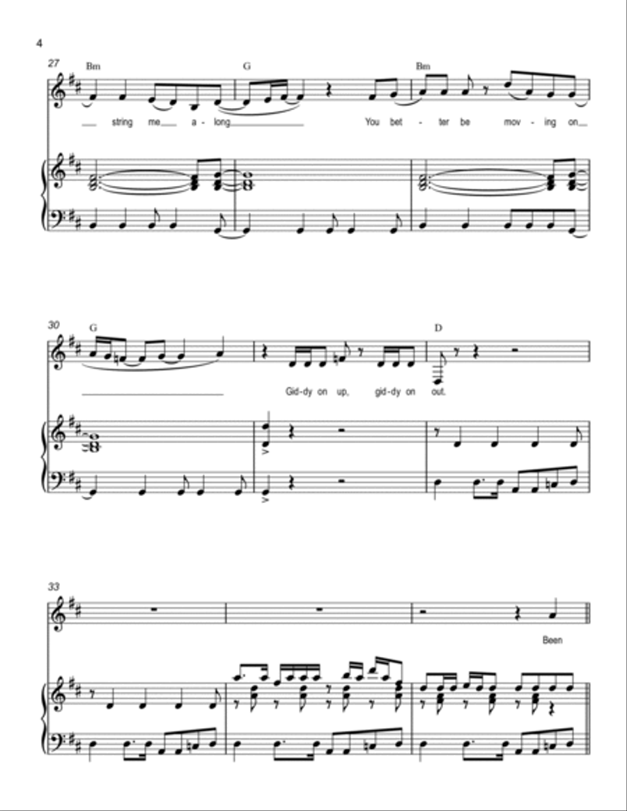 Giddy On Up Voice scores gallery preview page 4