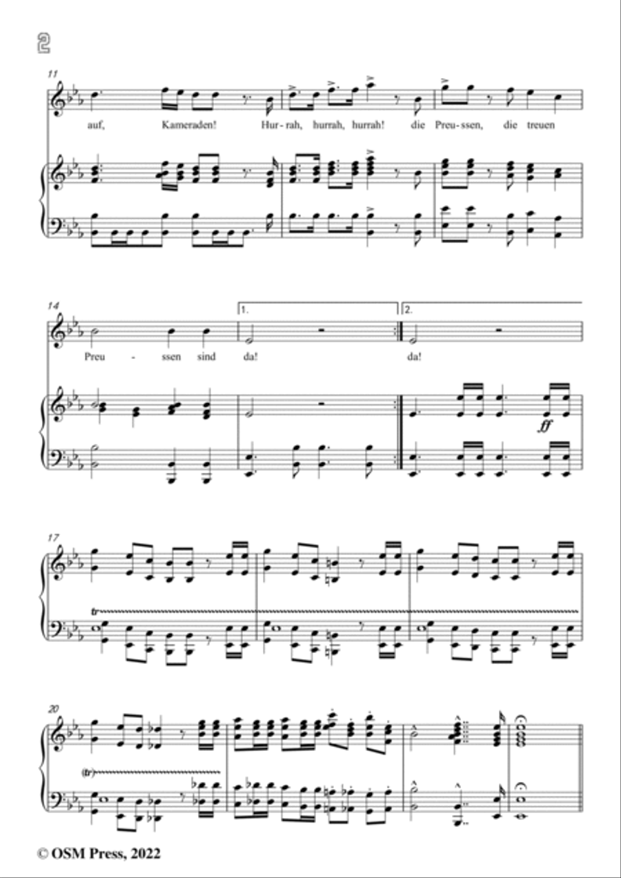 Loewe-Preussentreue,in E flat Major,for Voice and Piano Voice Solo scores gallery preview page 4