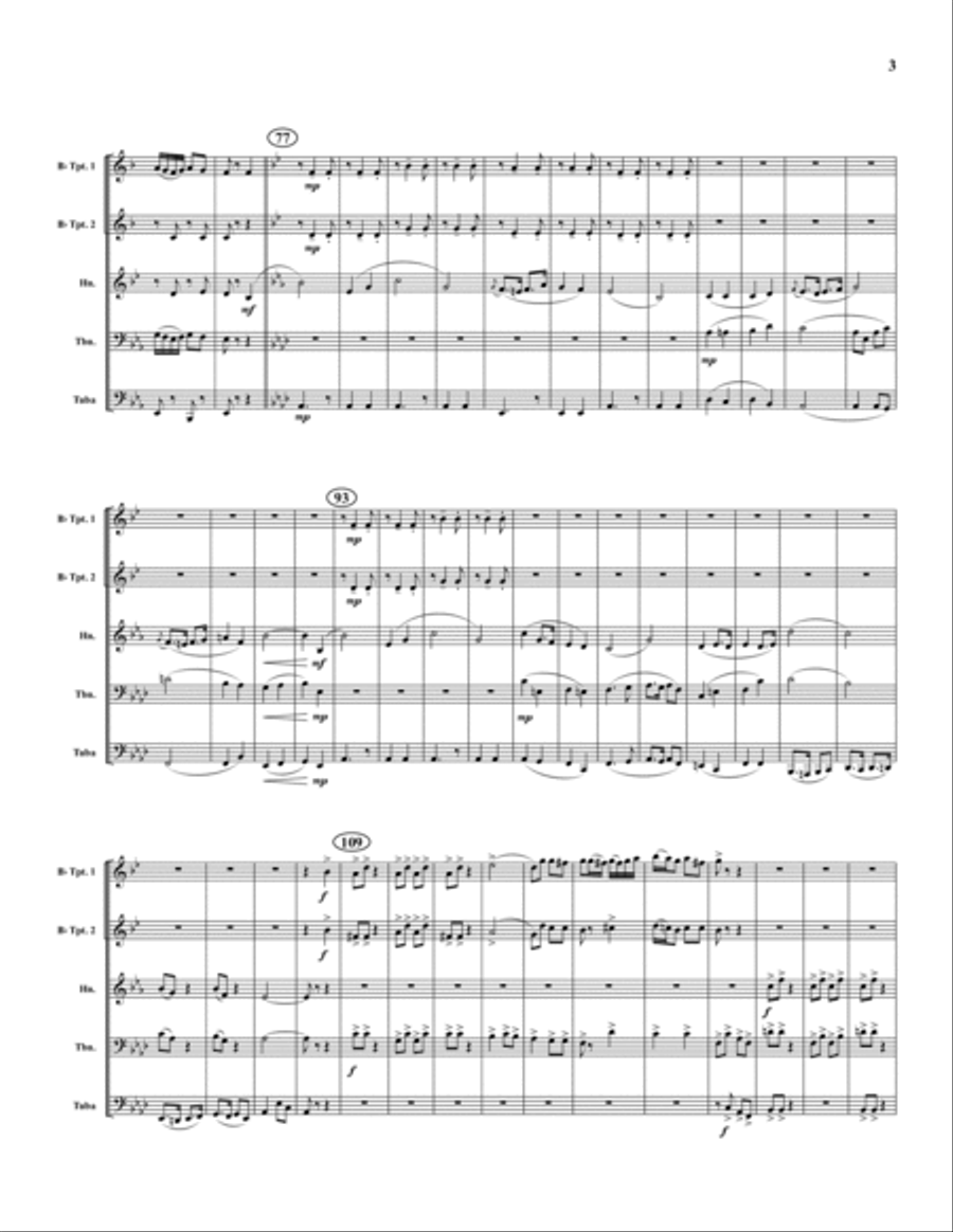Fairest of the Fair Brass Quintet scores gallery preview page 3